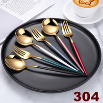 304 net red spoon Household stainless steel eating spoon ins creative cute personality long handle Korean drinking spoon