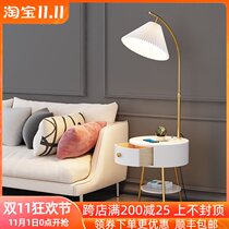 Nordic floor lamp bedroom bedside table ins Wind light luxury living room side several sofa next to coffee table shelf one