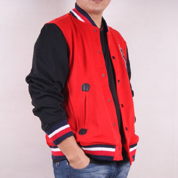 Phiên bản châu Âu của mùa thu cộng với phân bón XL nam to béo bụng bóng chày giản dị cổ áo cardigan áo khoác lỏng lẻo 6X - Cực lớn áo nam hàng hiệu