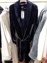  Autumn 2019 new export to Europe British style cotton super thick velvet self-reserved long nightgown