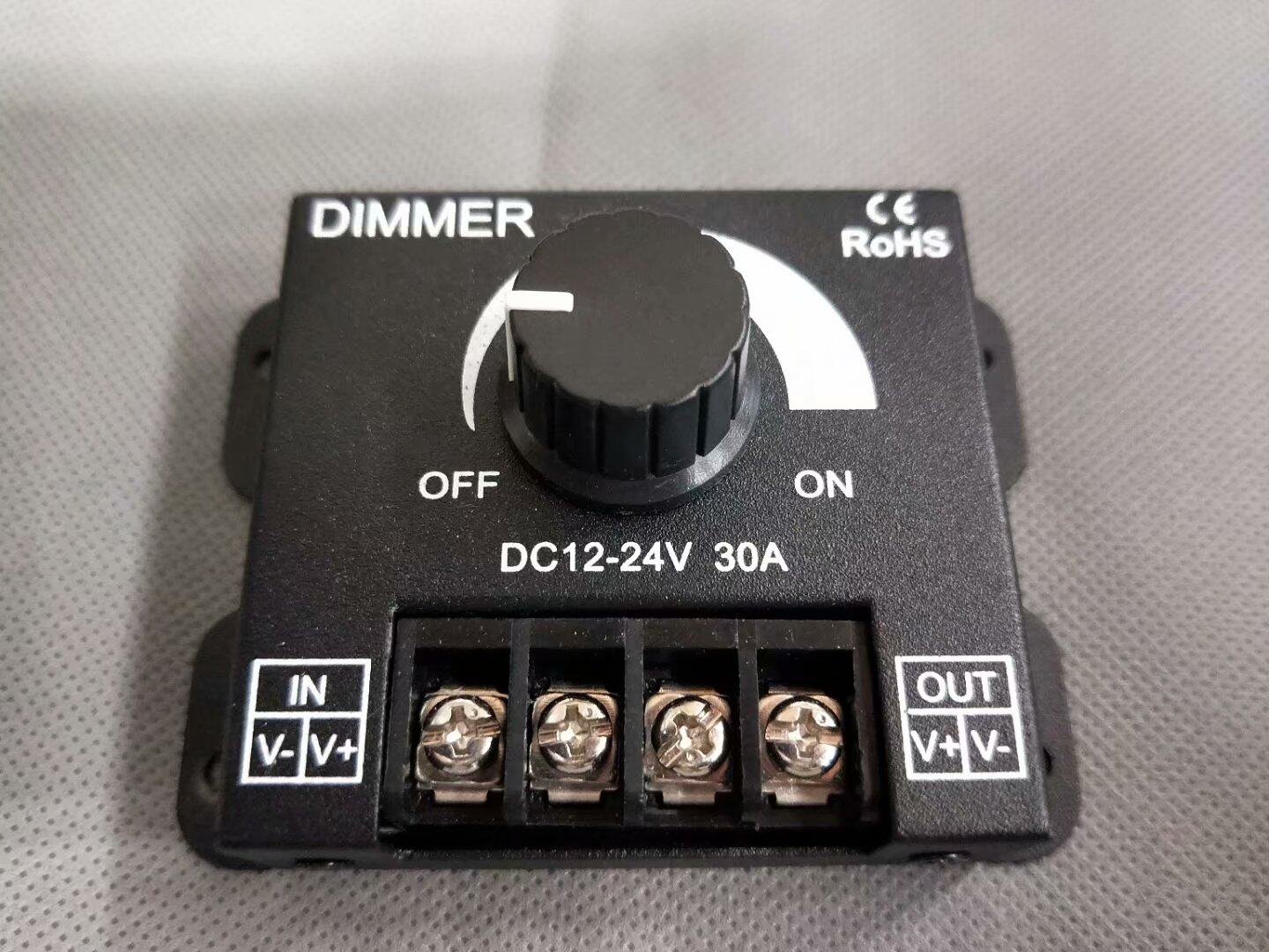 LED dimmer manual monochrome dimming switch Constant voltage PWM regulation current 12V24V high power 30A