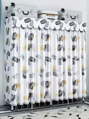 All-steel folding wardrobe rental housing load-bearing economy free installation simple cloth wardrobe Net red home bedroom