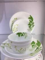 Hong Kong imported Corning glass tableware European vanilla series 6-piece leisure series 6-piece counter New