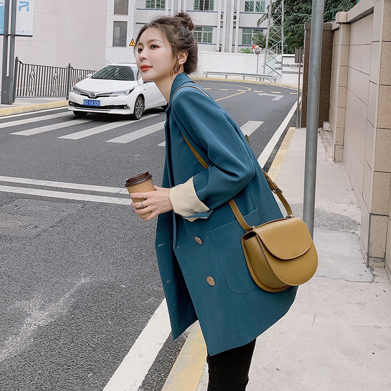 Casual Little Suit Jacket Woman Superior Feel Fried Street Spring Autumn 2022 New Design Sense small crowd-free Ironing Western Suit Blouse