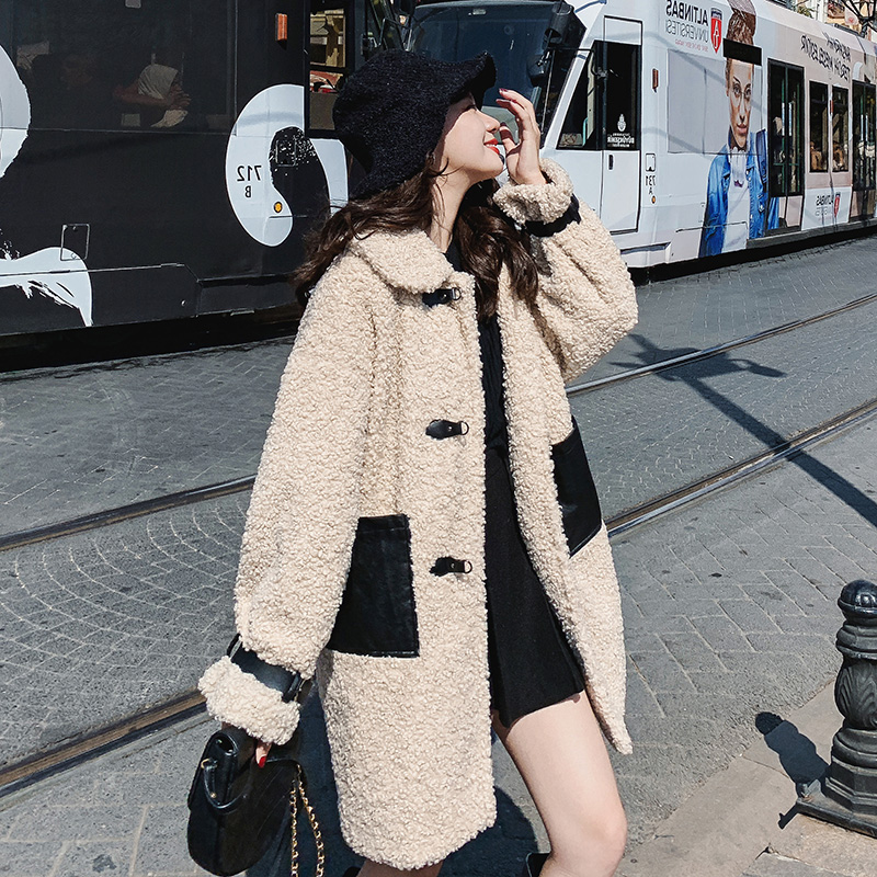 Lamb coat women's fur one autumn and winter 2022 New thick small particle plush cotton clothes ins tide