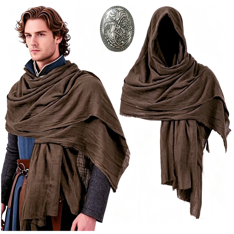 Desert Four Seasons Shawl Dune Cotton Scarf Medieval Men's and Women's Cosplay Costume Renaissance Cloak Cape Desert Four Seasons Shawl Dune Cotton Scarf Medieval Men's and Women's Cosplay Costume Renaissance Cloak Cape