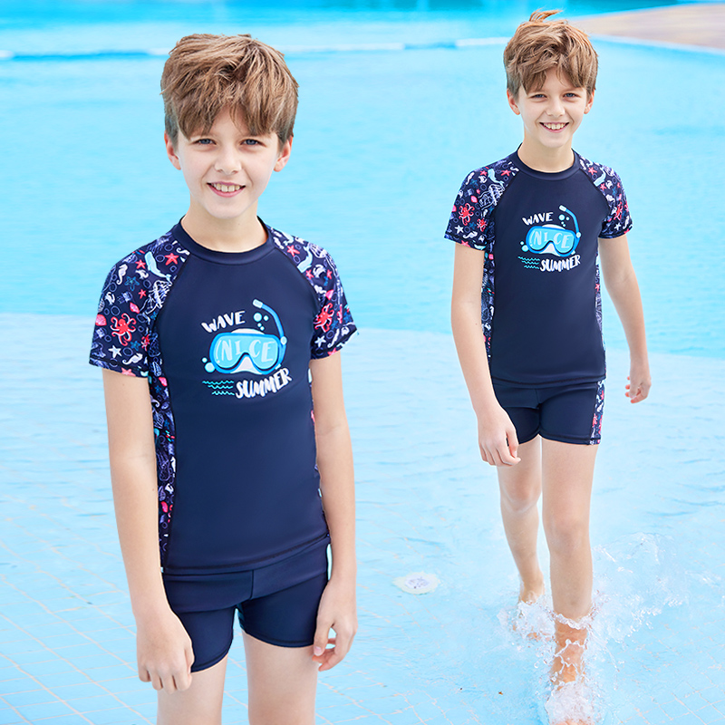 Children's swimsuits, boys, swimming trunks, children's summer split swimsuit, baby quick-drying hot spring swimming set equipment