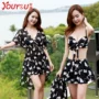 Bạn mặc đồ bơi nữ ba mảnh bikini xẻ váy bảo thủ che bụng nhỏ ngực lượm lượm bộ đồ tắm suối nước nóng gợi cảm - Bộ đồ bơi hai mảnh đồ bơi 2 mảnh trẻ em