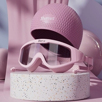 Прозрачный розовый + плавательная крышка [крышка для капель воды]