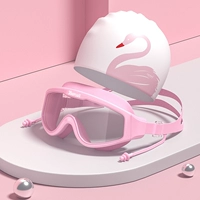 Прозрачный лебедь, плавательная шапочка, ушные наклейки, беруши