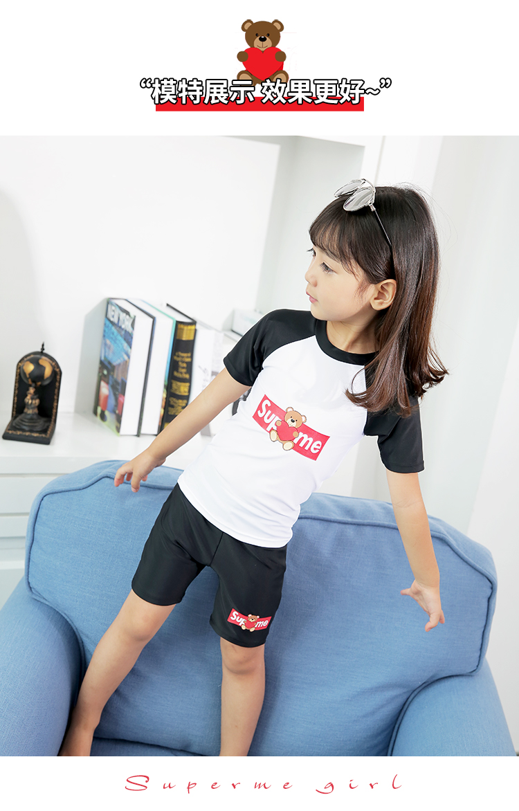 Youyou trẻ em chia áo tắm cha mẹ trẻ em mặc bé trai tay ngắn và trẻ em nhỏ đồ bơi trẻ em quần bơi bé ba mảnh phù hợp với đồ bơi trẻ em nữ 12 tuổi
