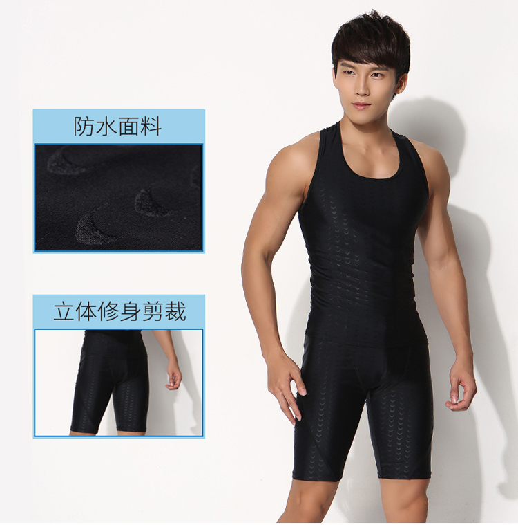 Đồ bơi nam Đồ bơi Vest Áo chống nắng Black Shark Da được che chắn chặt chẽ Đồ bơi đi biển quần bơi nam hàng nào tốt