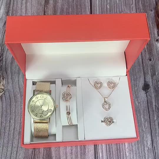 Fashionable 6 Piece Girls Ladies Watch Gift Set Ladies Watches 2022