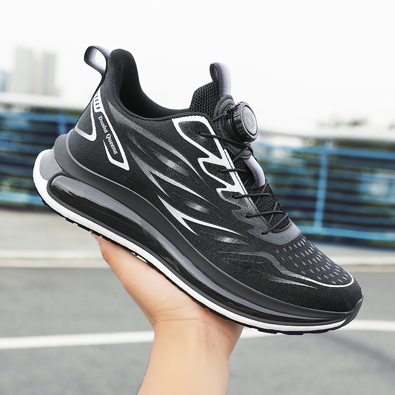 Rotating Button Youth Boys' Running Shoes Non-Slip Leather Waterproof Full-Length Air Cushion Junior High School Student Sports Shoes Rotating Button Youth Boys' Running Shoes Non-Slip Leather Waterproof Full-Length Air Cushion Junior High School Student Sports Shoes