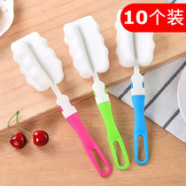 Long handle cup brushed milk bottle brushed suit bottle brush cleaning brush washing cup deviner wash cup brushed sponge small shot