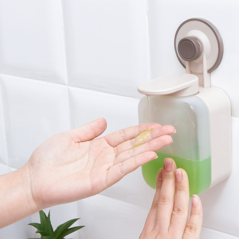 Kitchen sink wall-mounted soap dispenser hotel powder room punch-free household manual hand sanitizer press bottle
