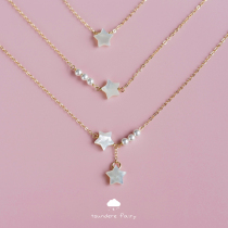 Pearl starfish mother-of-pearl childrens necklace 14k gold-filled girls pearl jewelry little girls gift