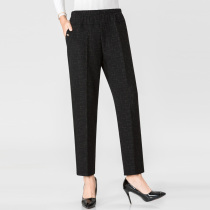 2020 Autumn new mother pants middle-aged and elderly women pants elastic waist loose straight pants grandma pants elastic