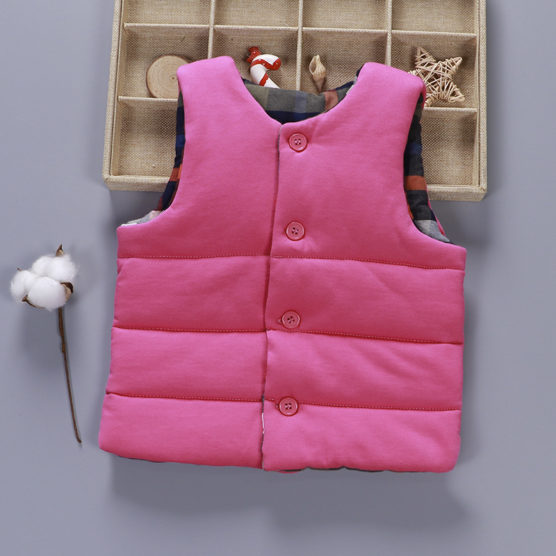 Áo mới cho bé cotton dày vest bé áo khoác gile cho bé gái