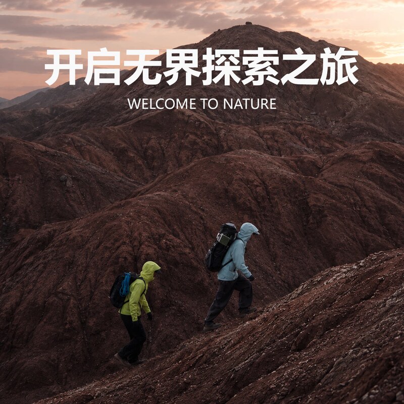 Ga Mountain Series Outdoor Couple's Hardshell Jacket, Windproof and Waterproof, Professional Fully Taped Hooded Mountaineering and Hiking Jacket