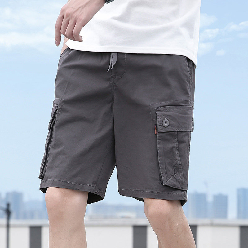 Frock shorts male summer outwear 50% pants pure cotton breathable casual mid-pants slim straight drum sports beach pants
