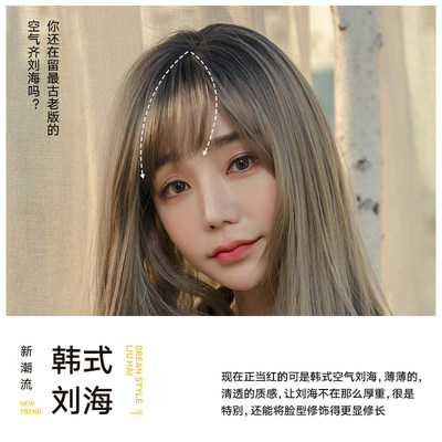 Wig Female Long Straight Hair Fashion Realistic Sweet Medium Long Hair Round Face Net Red Hair Sleeve Clavicle Hair Buckle Pear Head