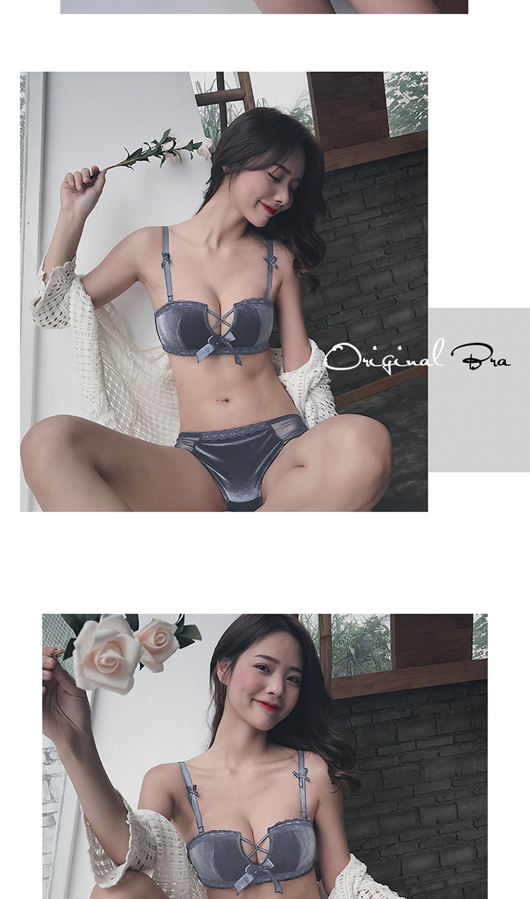 [Nhà thiết kế] Da lộn nữ nhỏ ngực dày đồ lót thu thập mà không có vành trên các loại điều chỉnh áo ngực gợi cảm đồ nữ đẹp