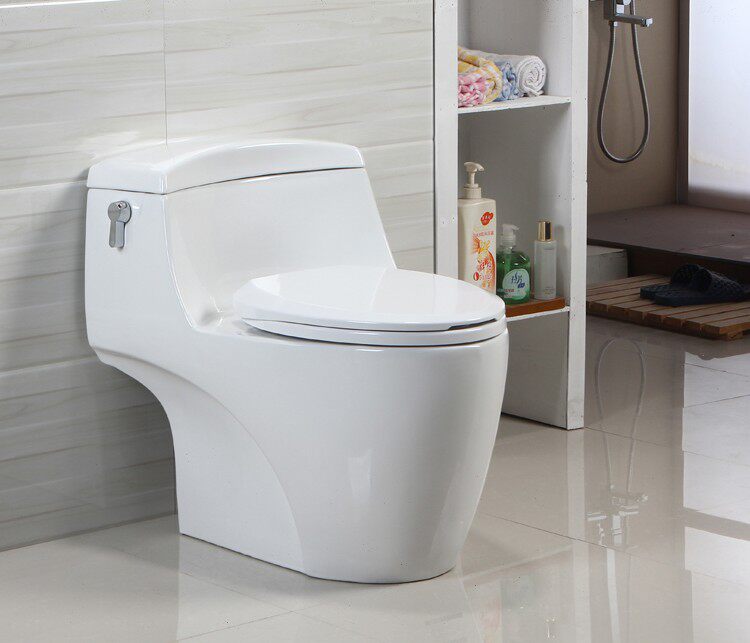 Bathroom water-saving silent pumping ceramic toilet super-rotating siphon CW923B toilet deodorant