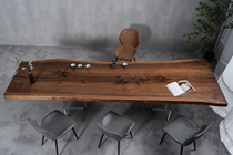 H347 North American black walnuts full board American solid wood large plate tea table desk log 336 112 112 91 85 * 6