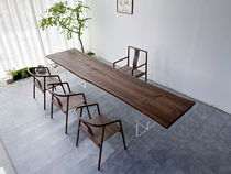 North American Black Walnuts Solid Wood Large Board Natural Side Modern Minima desk 370 89 89 80 80 * 5