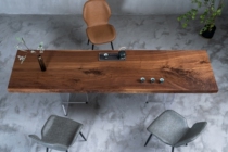 H223 North American black walnuts full board modern minimalist solid wood table tea table desk 257 * 69 5 * 6 3