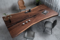 H679 North American black walnuts full board modern minimalist table tea table desk 263 * 139 * 115 * 128 * 6 5