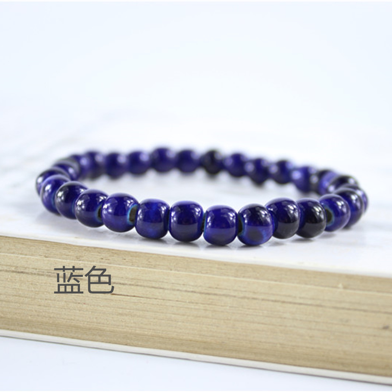 Mùa hè tươi Jingdezhen vòng đeo tay gốm nữ văn học retro đầy đủ ngọc trai đôi gốm trang sức trăm món quà phù hợp vong deo tay
