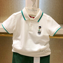 Teenie Weenie小熊童装21夏季新款短袖T恤全棉洋气中大童宽松POLO