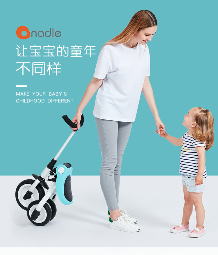 xe thăng bằng giá Xe đạp gấp ba bánh cho trẻ em Natto Đi xe ba bánh trẻ em 2-3-6 tuổi - Smart Scooter xe thăng bằng trẻ em