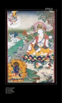 Tibet boutique mineral pigments hand-painted Thangka snowy area three master resting Guanyin size 80-60 Shunfeng