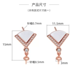 Серьги, аксессуары из жемчуга из воскового агата, S925, серебро 925 пробы