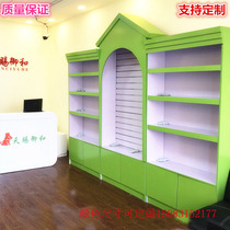 Wooden pet shop shelves maternal and infant milk powder childrens shoes display cabinet toy adhesive hook accessories cosmetics display cabinet