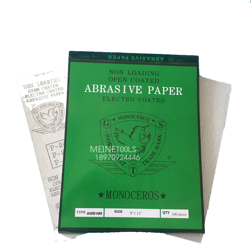 South Korea Flying Horse Sandpaper White Paper White Sand Woodworking Special Sandpaper Crafts Gift Pendulum Decoration Polished Sandpaper White Coated Sandpaper