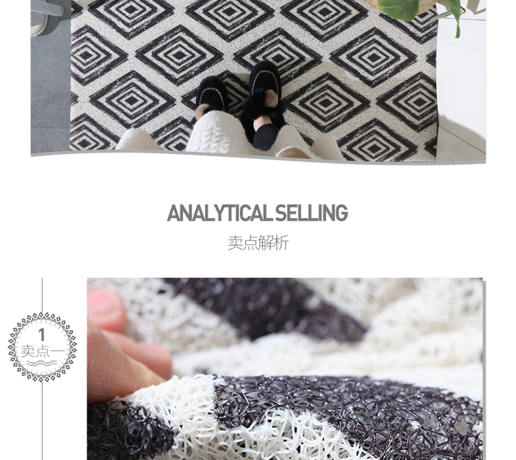 Thảm Bắc Âu vào thảm cửa in nhà cửa thảm nhập cửa mat dây vòng hội trường net đỏ mat - Thảm sàn thảm xốp cho bé concung