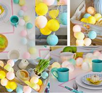 Tent window shop small lantern childrens indoor room decoration lantern LED light string cotton thread tent