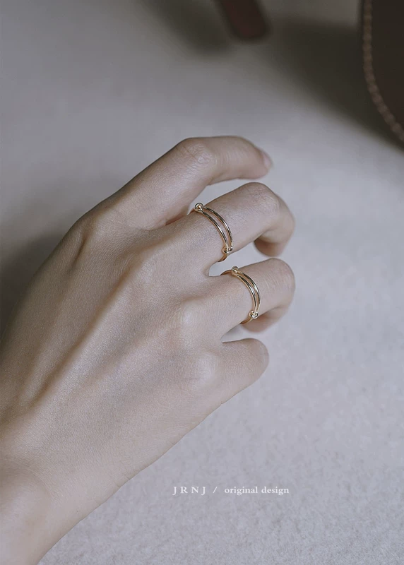 JRNJ / Mỹ giao hàng trực tiếp vàng 14K mạ vàng tinh xảo nhẫn không điều chỉnh hoang dã