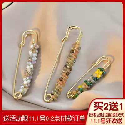 Trousers waist change small crystal Mo sweater big pin fixed buckle clothes small brooch suit decoration clothing pin