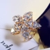 Nhiều tam giác zircon hình ngôi sao năm cánh khăn lụa khóa chuyên nghiệp ba vòng khăn quàng tròn phòng kinh doanh phần giữa khăn quàng huy hiệu cài áo vest Trâm cài