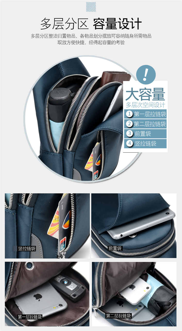 Túi ngực nylon nam phiên bản Hàn Quốc của túi Messenger giản dị túi vải Oxford ba lô đeo vai túi nam túi ngực vải - Túi của con người túi xách dior