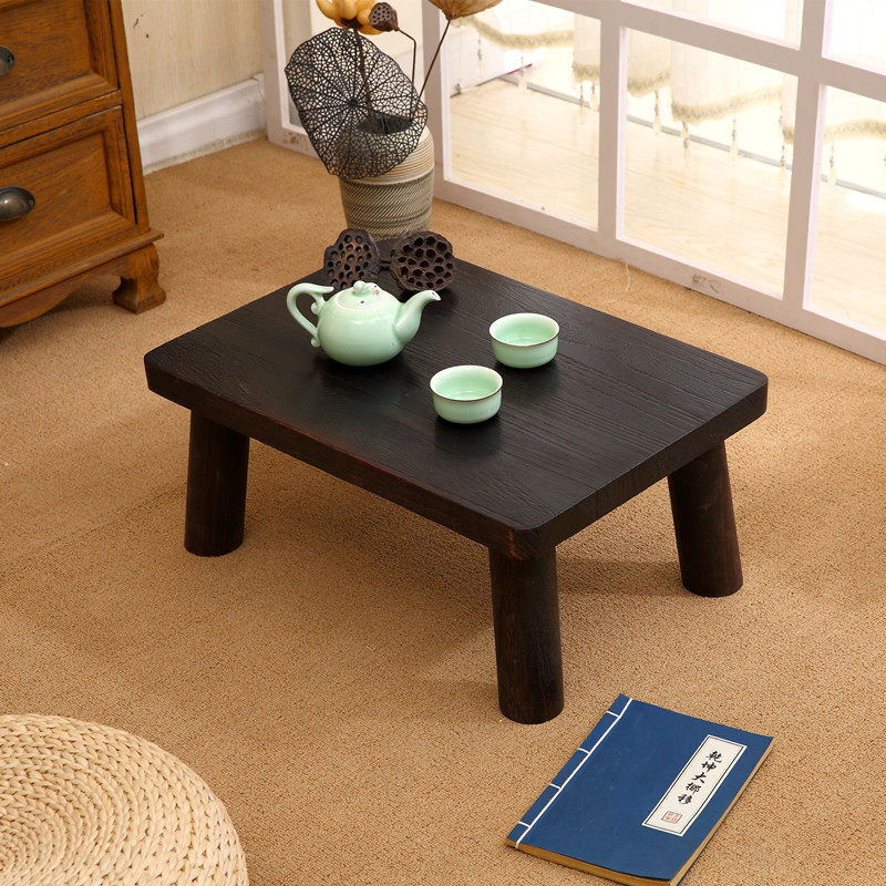Solid Wood Tatami Table Rice Table Tea Table Home Short Table Tea Table Small Kang Table Folding Dwarf Table Balcony Table