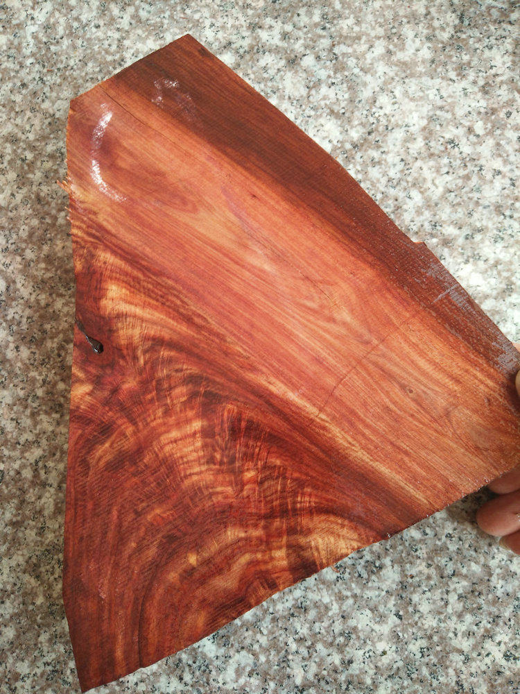 D398 Zambia blood sandalwood red wood small material handmade DIY handmade flower water wave texture with shape slingshot material