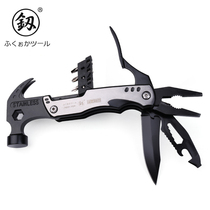 Japan Fukuoka Sheep Corner Hammer Fold Portable Multifunction Outdoor Hammer Stainless Steel Wire Pliers Combined Tool Pliers