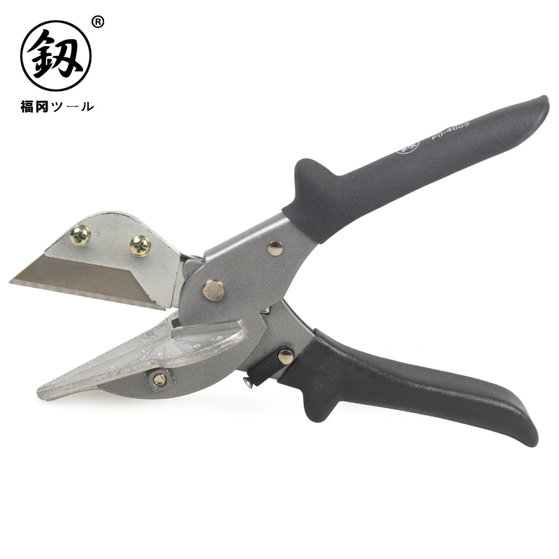 Japan Fukuoka Trunking Scissors 45 Degrees Electrician Angle Cut Multifunction Sealing Side Strips of Cut Wood Carpenter Sheared Scissors