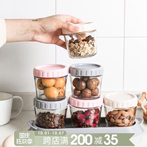 The month can be stacked with glass sealed cans kitchen food storage cans grains and snacks storage cans
